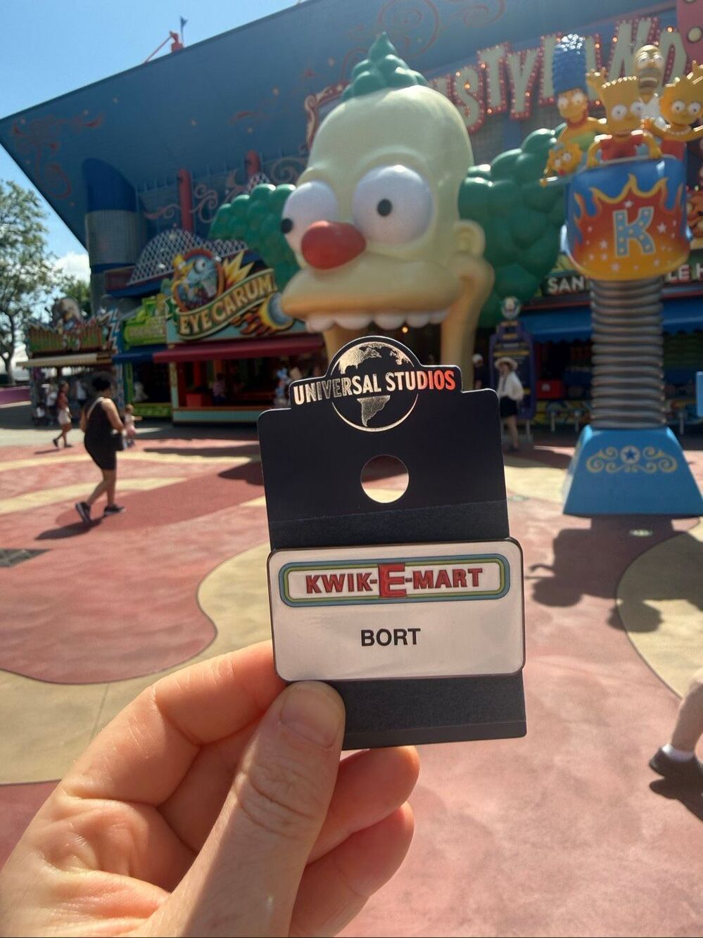 Universal Studios Bort Kwik E Mart Name Tag New Simpsons